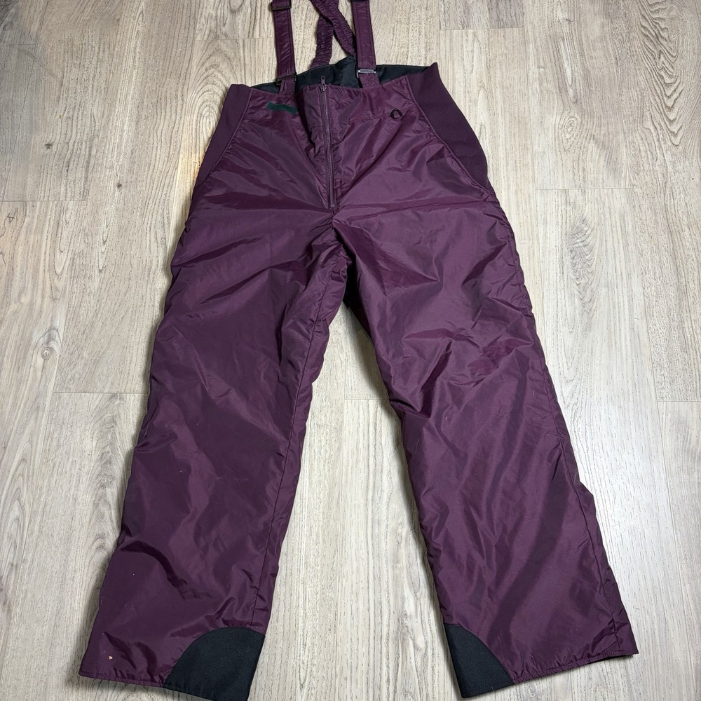 Columbia Insulated Overalls Size Large Ski Bibs Warm Size XLarge Burgundy